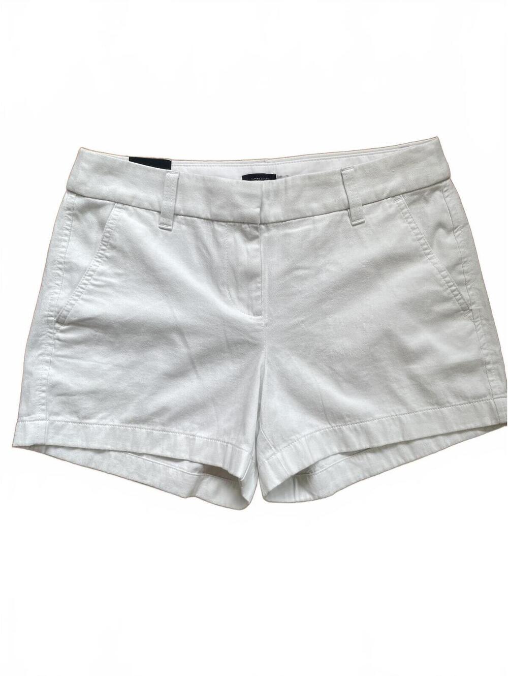 J. Crew White 3.5" Classic Chino Short Size 2 New With Tags